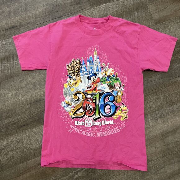 Walt Disney World 2016 “Music Magic Memories” T-Shirt Size Small pink Disneyland - Picture 2 of 5